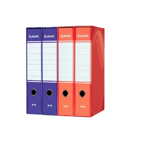 1 - ARCA Registratore d'archivio con custodia protocollo rosso EUROPE 7004
