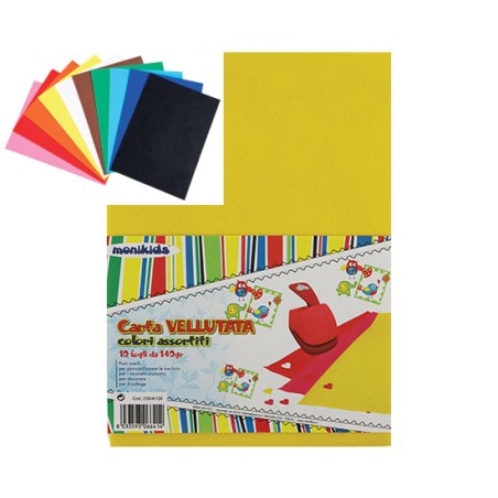 1 - VELLUTATA A4 10fg COLORI ASSORTITI 23/138