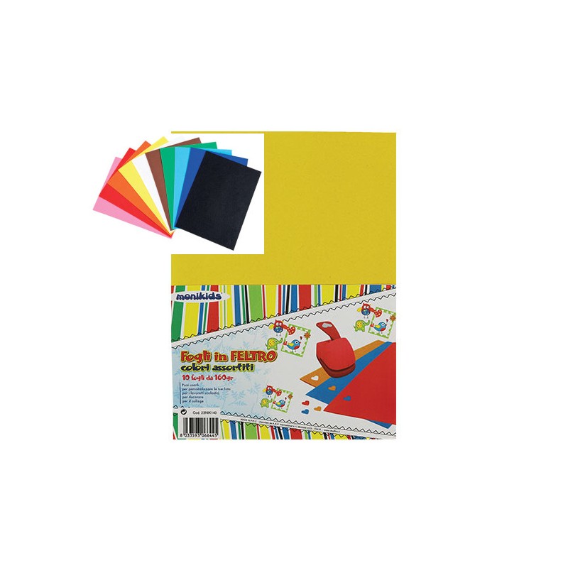PANNO FELTRO A4 10 COLORI ASS. 23/140