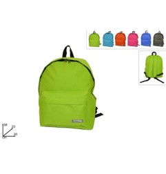 1 - DUE ESSE Zaino con Zip e Tasca Frontale 6 Colori Assortiti