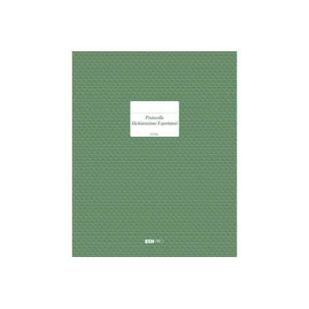 EDIPRO  Registro protocollo dichiarazione esportatori 100 pagine E2798