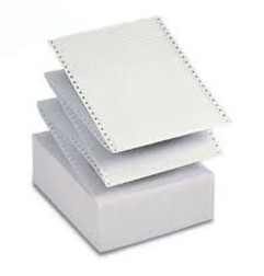 1 - SABACART Carta a modulo continuo CB 4 Copie 24cm x 11 Bianco (Conf.500 fogli)"