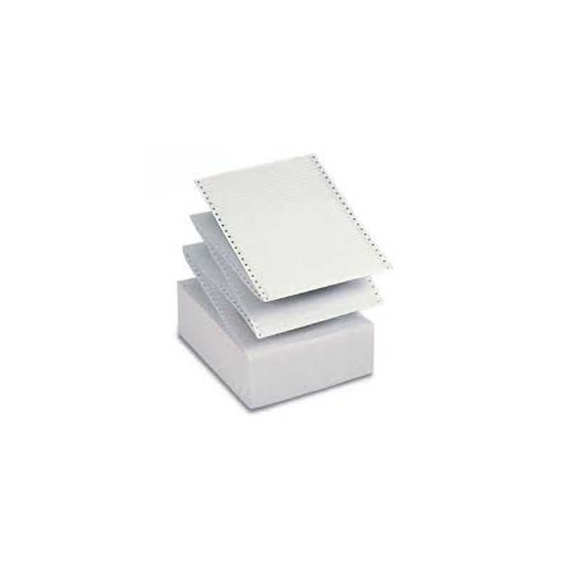 SABACART Carta a modulo continuo CB 4 Copie 24cm x 11 Bianco (Conf.500 fogli)"