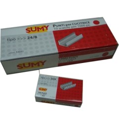 1 - 10x1000 pezzi Punti in acciaio per cucitrice 24/8 Sumy