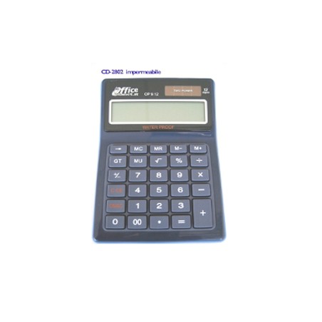 1 - O.P. Calcolatrice CD-2802 12C Da Tavolo Impermeabile  OP9.12