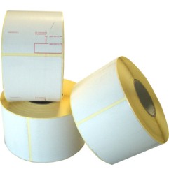 1 - ROTOLO ETICHETTE MM.58X74 F.40 ST.BASE TERMICO ADESIVO -620pz