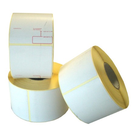 1 - ROTOLO ETICHETTE MM.58X74 F.40 ST.BASE TERMICO ADESIVO -620pz