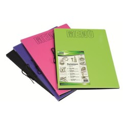 1 - Portamenu A4 con 10 bustine Lebez colore fucsia 144-RS