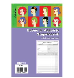 1 - EDIPRO Blocco acquisto stupefacenti 25x4copie autoricalcante 22x14,8 E5858A