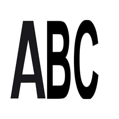 1 - LETTERFIX Lettera B adesiva in vinile Nero opaco h.8 cm (Conf. 20pz)