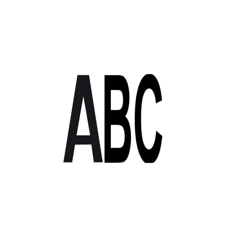 LETTERFIX Lettera C adesiva in vinile Nero opaco h.8 cm (Conf. 20pz)