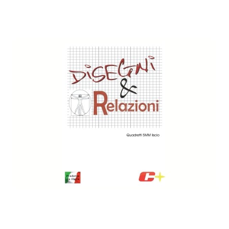 1 - CARTOPIU Album DISEGNI & RELAZIONI C+ Fogli Lisci Quadretto 5mm