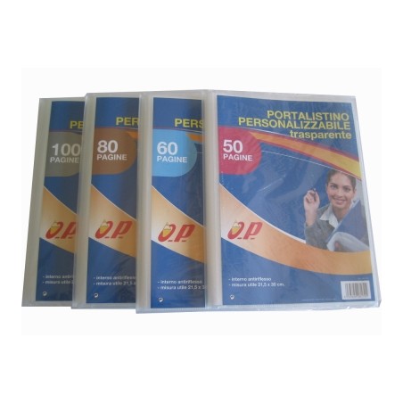 1 - O.P. Portalistini soft display A4 60 bustine colore trasparente OP5.134