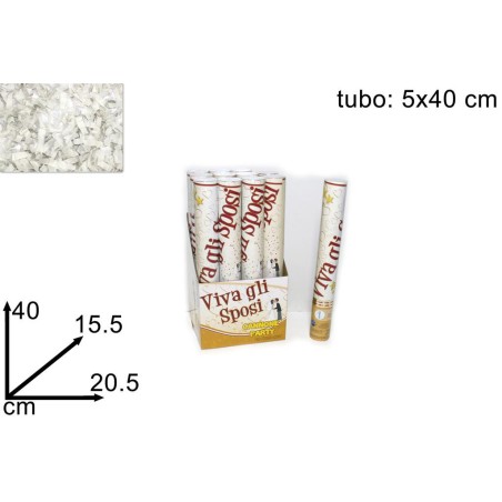 1 - Tubo Sparacoriandoli Sposi 40cm