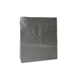 1 - SHOPPER Buste in Carta Tinta Unita Colore Argento 36x12x41 Pezzi 12