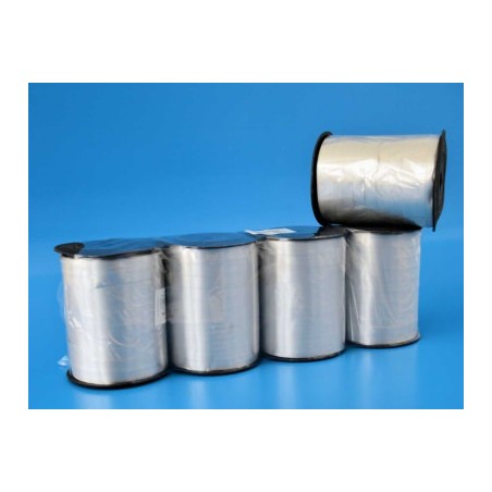 1 - Nastro decorativo colore argento opaco 250 mt 10mm E0477