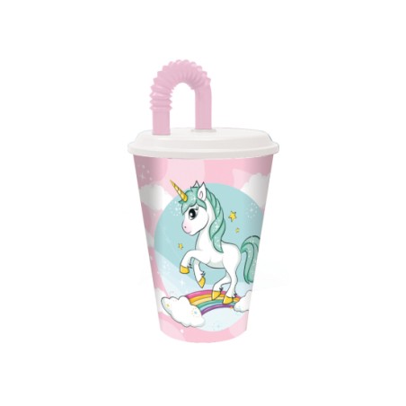 1 - BICCHIERE UNICORNO C/CANNUCCIA ml.430 ST08041