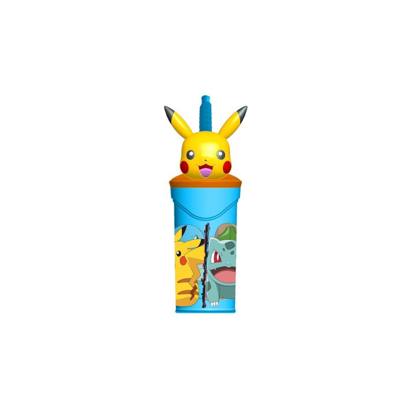 BICCHIERE TRITAN POKEMON C/CANNUCC. 3D ST08066