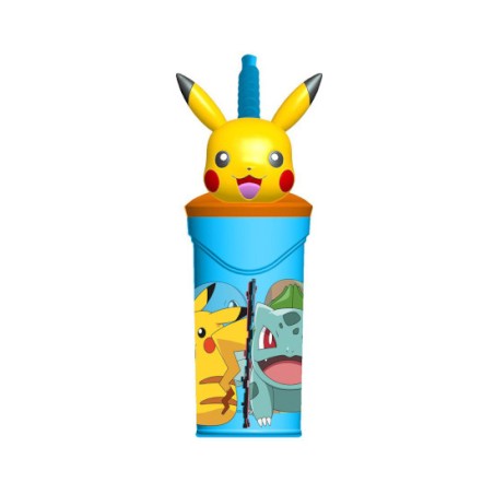 1 - BICCHIERE TRITAN POKEMON C/CANNUCC. 3D ST08066