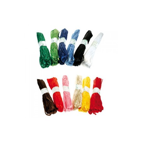 1 - Rafia antes, grammi 25, 12 colori assortiti 051