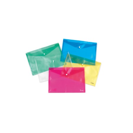 1 - ITERNET Busta portadocumenti con bottone trasp. neutra 5 pz. 7019TR