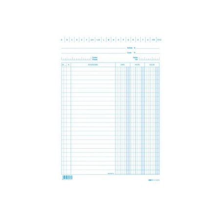 EDIPRO  Blocco 100 schede blue dare - avere - saldo 24x17 E3413