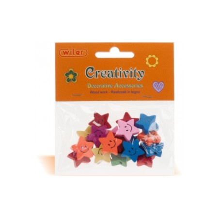 1 - ACCESSORI CREATIVITY STELLA SMILE IN LEGNO WD10