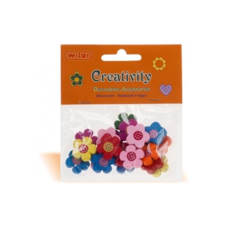 1 - ACCESSORI CREATIVITY STELLA FIORE IN LEGNO WD11