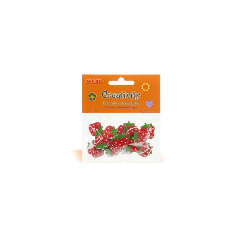 ACCESSORI CREATIVITY FRAGOLA IN LEGNO WD13