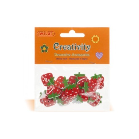 1 - ACCESSORI CREATIVITY FRAGOLA IN LEGNO WD13