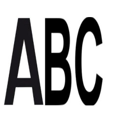 1 - FIX Lettere adesive in PVC Nero h.10 cm