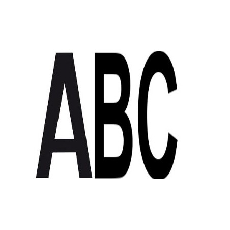 1 - FIX Lettere adesive in PVC Nero h.10 cm