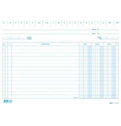 1 - EDIPRO  schede dare - avere - saldo colore blu 100 pz 17x24 E3373