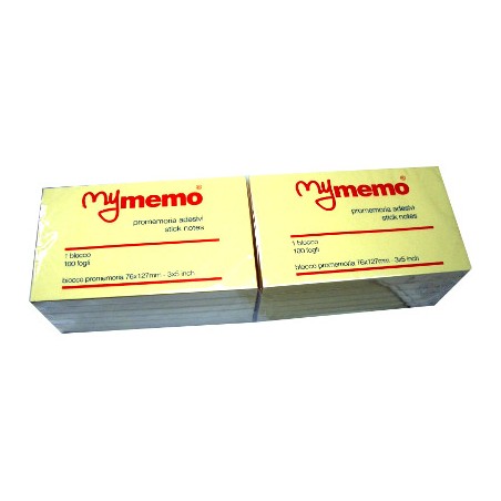 1 - 12 Pezzi Blocco Adesivo My Memo 76x127 Giallo 30/009-MY