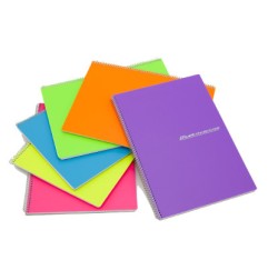1 - BLUEKOVER - Quaderno Maxi Spiralato Rig.1R 96 fogli - Colori FLUO