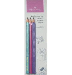1 - MATITE JUMBO SPARKLE 3PZ. FABER-CASTELL 20241
