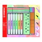 STABILO Pastel Collection Set 13 Pezzi Evidenziatori Fineliner Pennarelli Righello IT/87-2915
