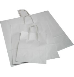 1 - PAPERLINE SHOPPER Buste in Carta Tinta Unita Colore Bianco 36x13x41 Pezzi 10 KB110