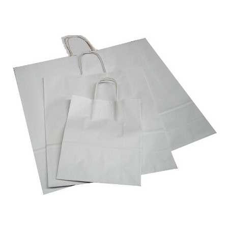 1 - PAPERLINE SHOPPER Buste in Carta Tinta Unita Colore Bianco 36x13x41 Pezzi 10 KB110