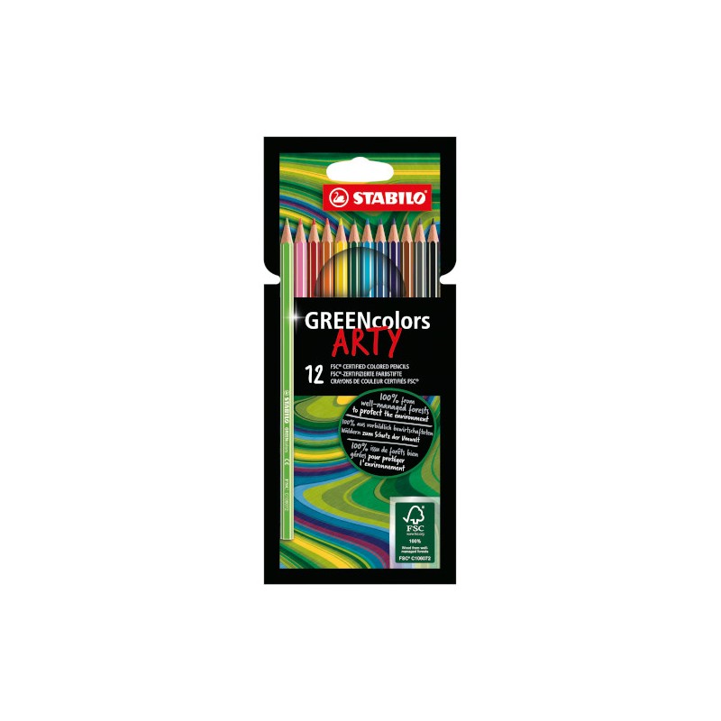 STABILO GREEN COLORS ARTY PASTELLI -12pz 6019/12-1-20