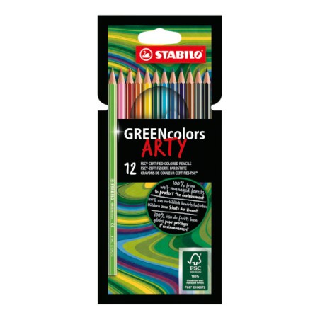 1 - STABILO GREEN COLORS ARTY PASTELLI -12pz 6019/12-1-20
