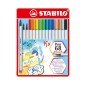 Set 15 pz Pennarelli Stabilo Pen 68 Brush 568/15-32