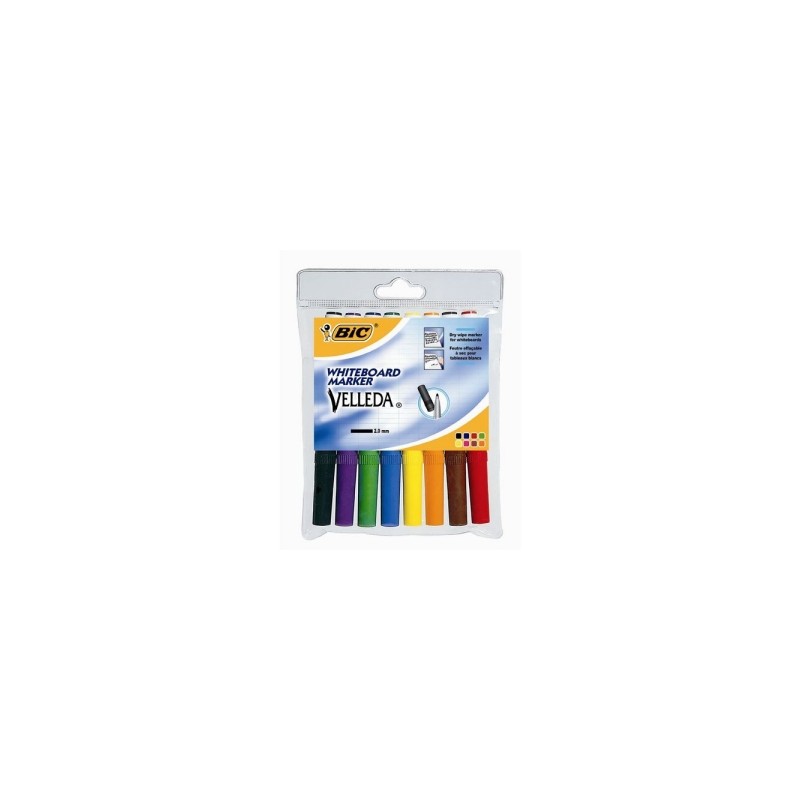 BIC Velleda Junior Pennarello Cancellabile per Lavagne 8 Colori 9581661