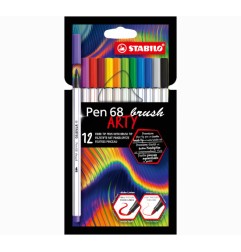 1 - STABILO PEN 68 BRUSH ARTY -12pz 568/12-21-20