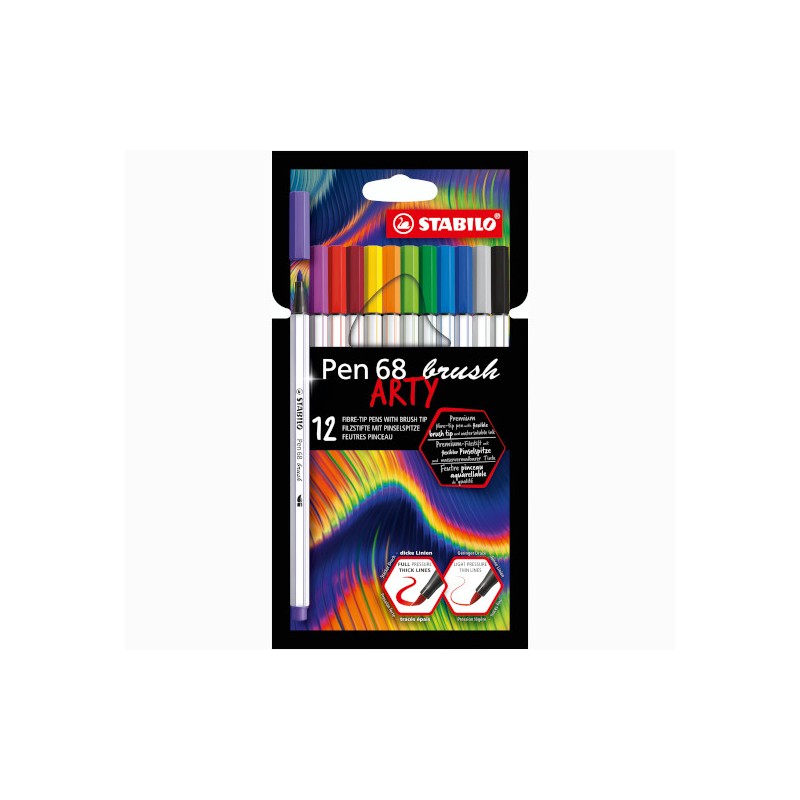 STABILO PEN 68 BRUSH ARTY -12pz 568/12-21-20