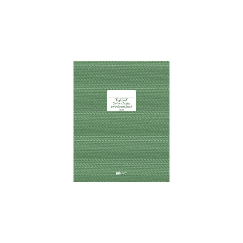 EDIPRO  Registro carico/scarico bollettari fiscali 96 pagine E2638