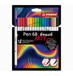 1 - STABILO PEN 68 BRUSH ARTY -18pz 568/18-21-20