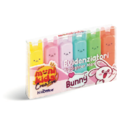 1 - KAWAII EVIDENZIATORI BUNNY -6pz COL. ASS. 36/051