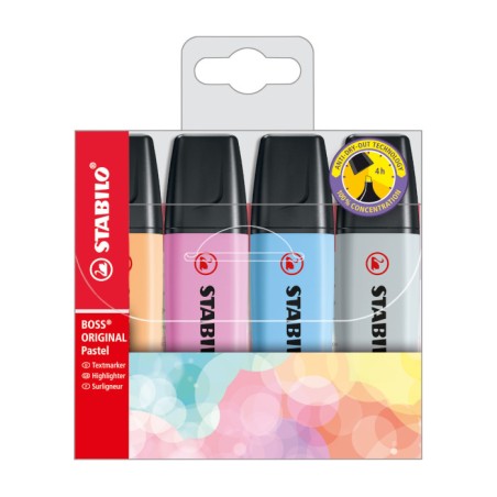 1 - 4 pz Evidenziatore Stabilo Boss pastel 70/4-4