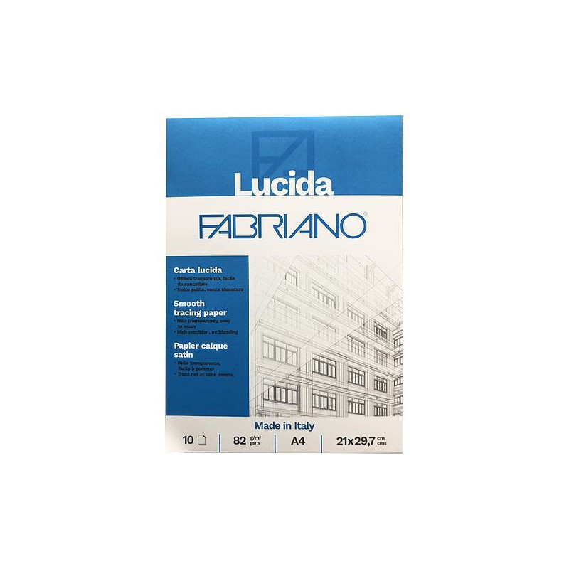 Fabriano Blocco Carta Lucida A4 82 g/m² 10 fogli 19100659